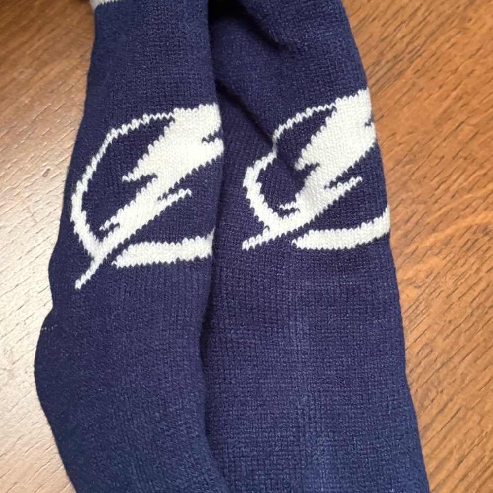 Navy Blue Lightning Bolt Socks